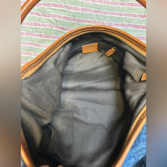 Stylish Blue and Tan Women's Bag - Picture 4 of 6